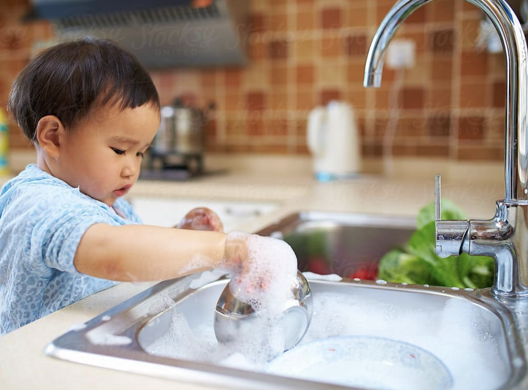 Khu vực bỏ đồ rửa chén