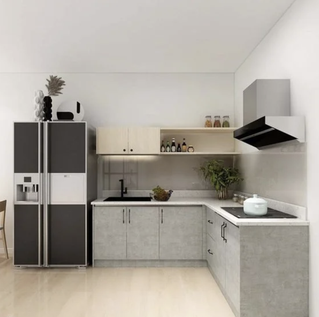 Khó phân bổ công năng và lắp ráp phụ kiện bếp