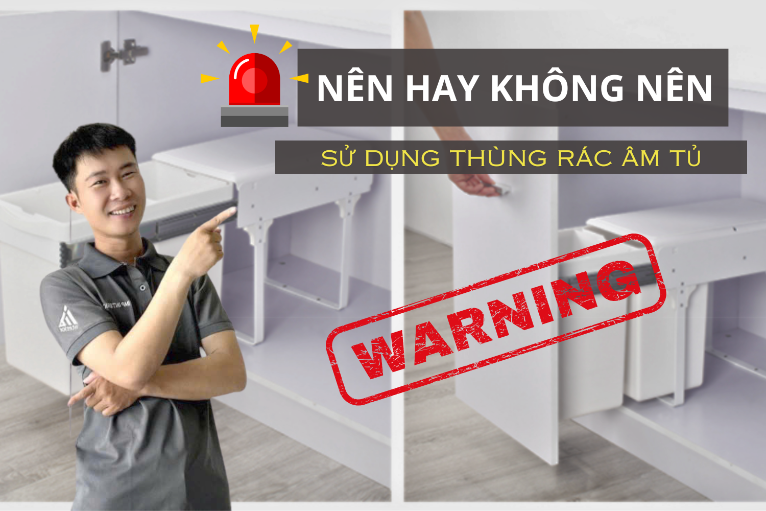 Có nên sử dụng thùng rác âm tủ trong căn hộ - IMP