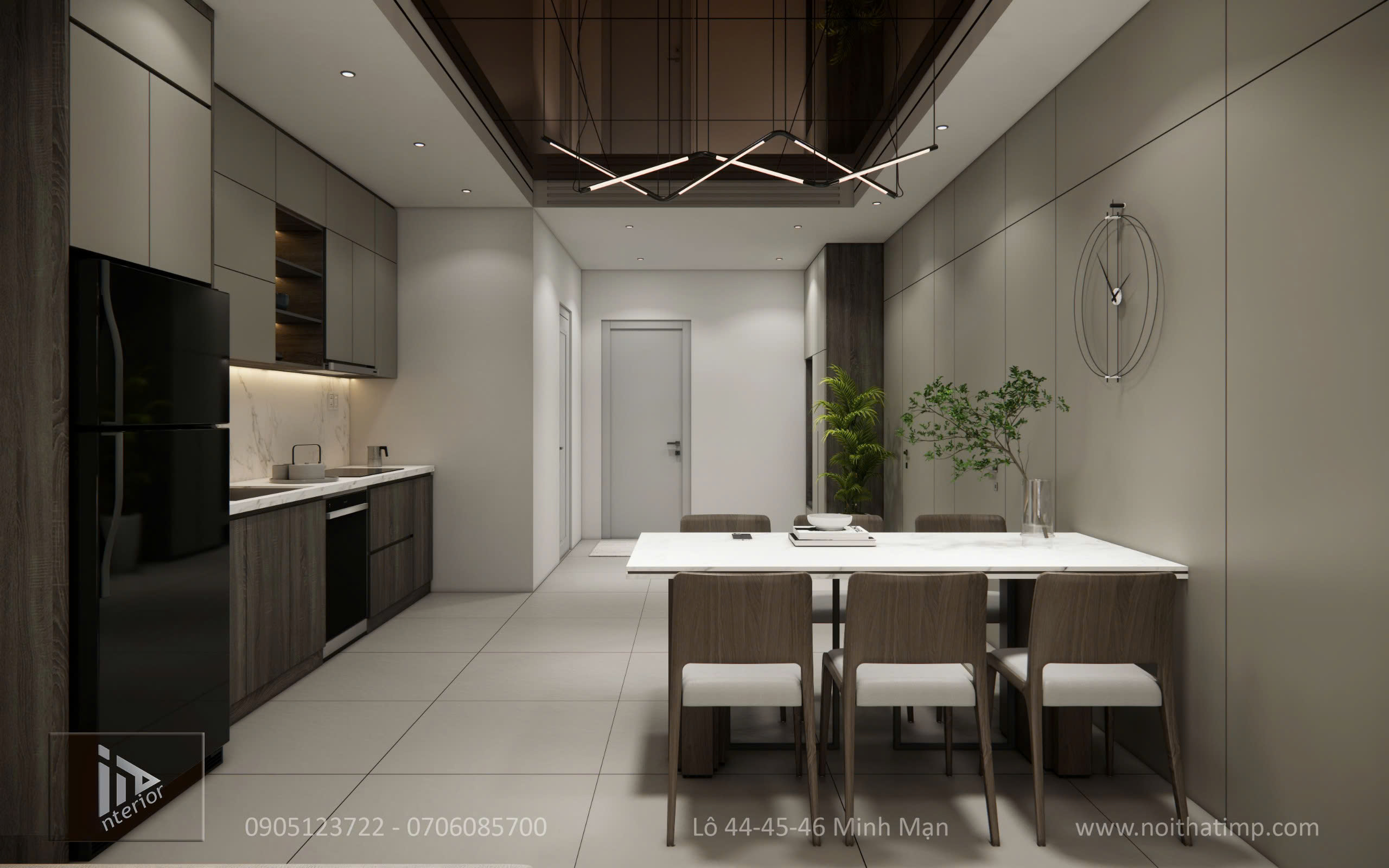 Thiết kế căn hộ thương mại hoà khánh - nội thất IMP